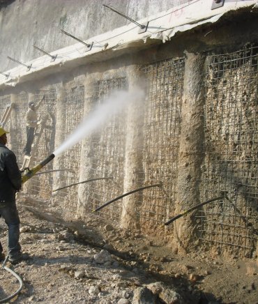 Püskürtme Beton (Shotcrete) Zemin Çivili İksa isimli ürünümüz